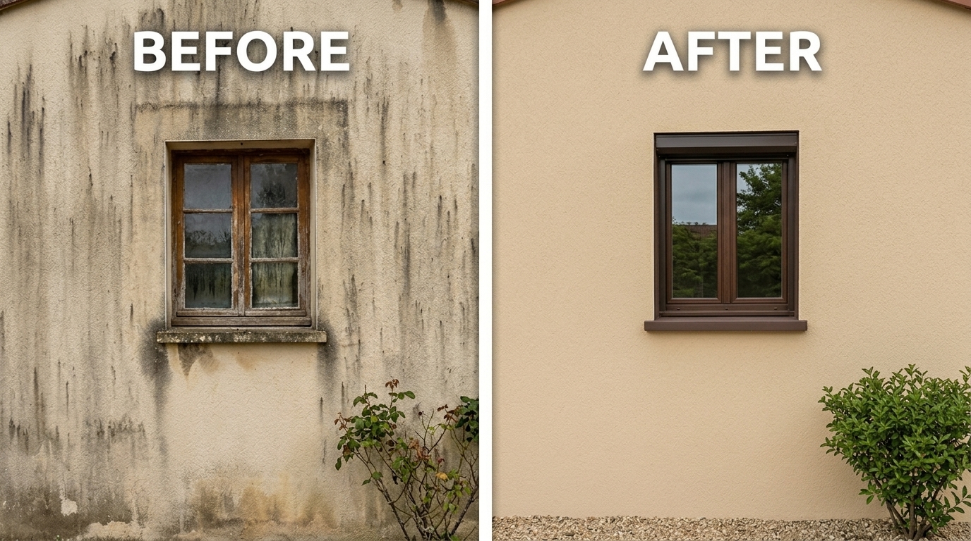 Stucco and Window Cleaning
